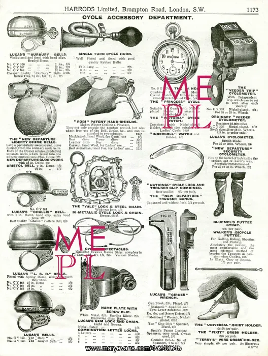 : Trade catalogue of cycle accessories 1911 : Trade catalogue of cycle accessories 1911