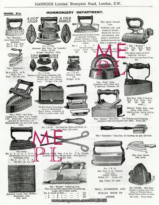 : Trade catalogue for irons 1911 : Trade catalogue for irons 1911