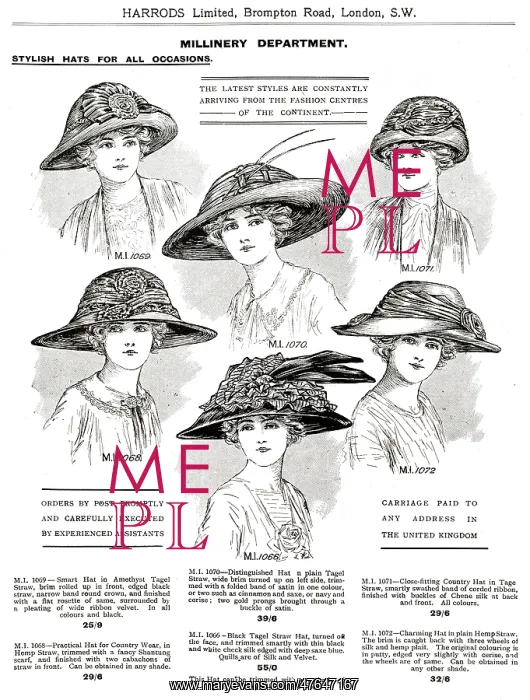 : Trade catalogue of women's hats 1911 : Trade catalogue of women's hats 1911