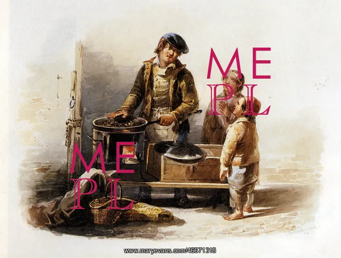 : trade, merchants, chestnut roasting, Venice : trade, merchants, chestnut roasting, Venice