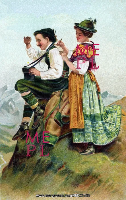 : tradition / folklore, Germany, postcard with : tradition / folklore, Germany, postcard with