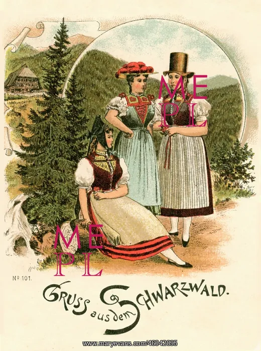 : tradition / folklore, Germany, postcard Gruss : tradition / folklore, Germany, postcard Gruss