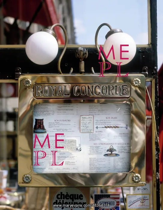 : Traditional Brass Menu Display : Traditional Brass Menu Display