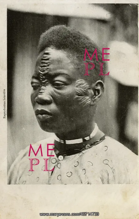 : Traditional facial scarification in Congo, Central Africa : Traditional facial scarification in Congo, Central Africa