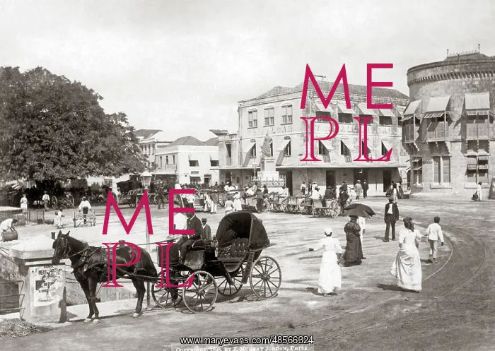 : Trafalgar square, Bridgetown, Barbados, West Indies, circa 1 : Trafalgar square, Bridgetown, Barbados, West Indies, circa 1