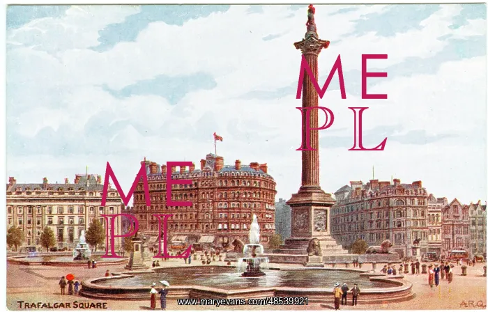 : Trafalgar Square towards Charing Cross : Trafalgar Square towards Charing Cross