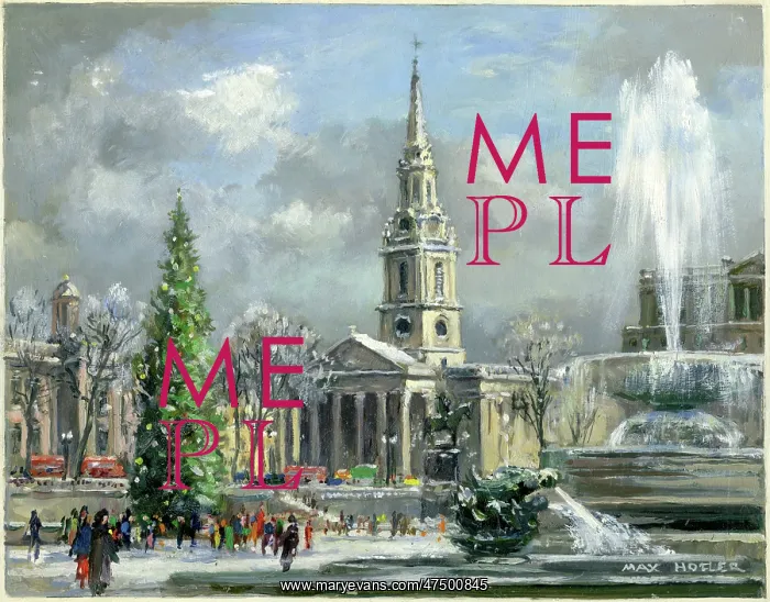 : Trafalgar Square with Christmas tree : Trafalgar Square with Christmas tree