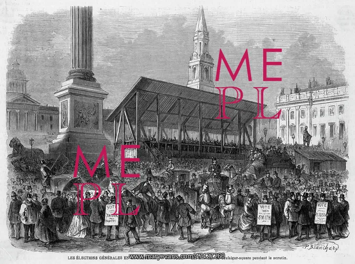 : Trafalgar Square elections 1868 : Trafalgar Square elections 1868