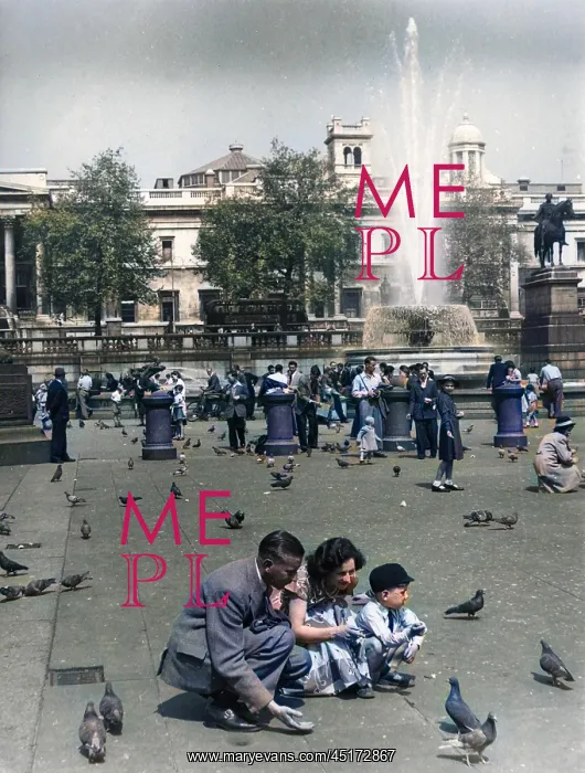 : Trafalgar Square feeding pigeons : Trafalgar Square feeding pigeons
