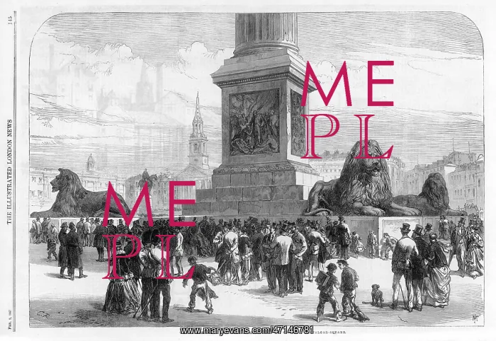 : Trafalgar Square Lions 1867 : Trafalgar Square Lions 1867