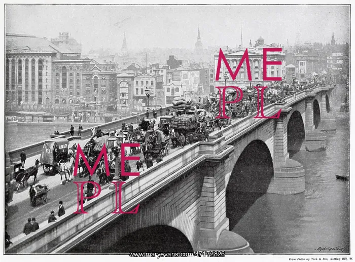 : Traffic Over London Bridge 1901 : Traffic Over London Bridge 1901
