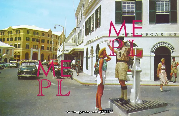 : Traffic Policeman at Heyl's Corner, Hamilton, Bermuda : Traffic Policeman at Heyl's Corner, Hamilton, Bermuda