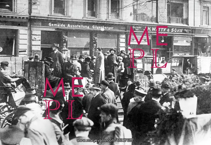 : Traffic strike in Hamburg, 1925 : Traffic strike in Hamburg, 1925