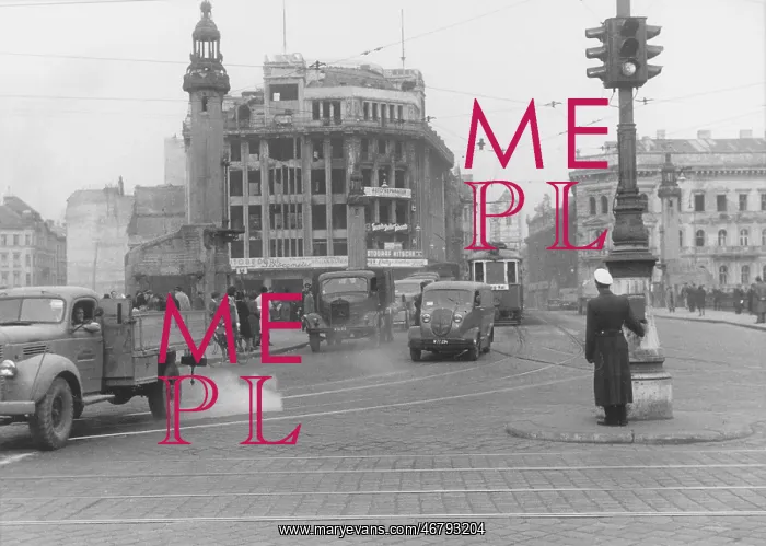 : Traffic in Vienna. circa 1955 : Traffic in Vienna. circa 1955