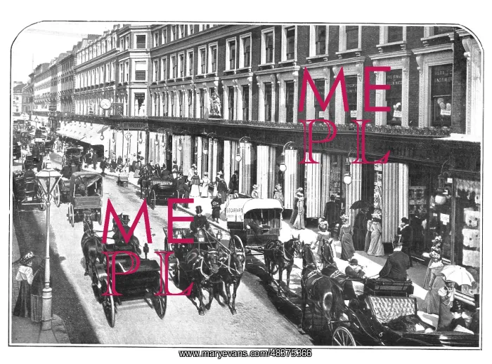 : Traffic in Westbourne Grove, London, outside Whiteley's : Traffic in Westbourne Grove, London, outside Whiteley's