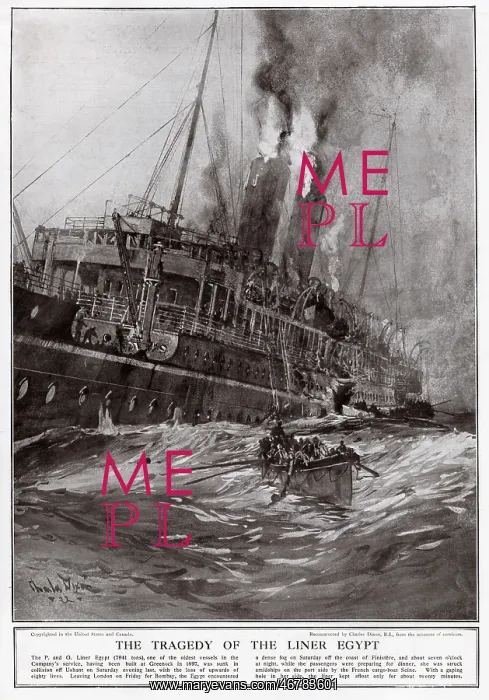 : Tragedy of the liner Egypt, 1922 : Tragedy of the liner Egypt, 1922