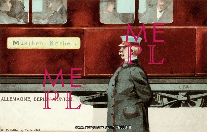  : Train on the Berlin to Munich railway, Germany
