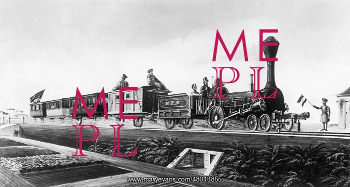 : Train of the Berlin-Zehlendorfer railway, 1844 : Train of the Berlin-Zehlendorfer railway, 1844