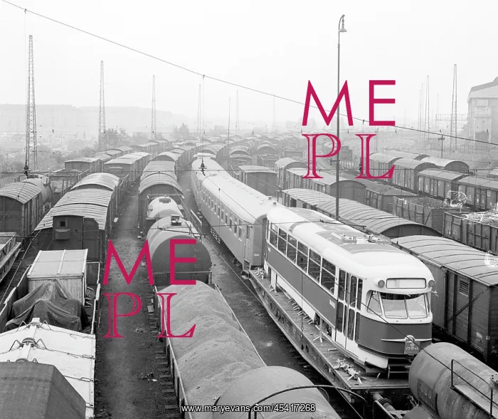 : Train depo - Pragaue - Vrsovice - crowded : Train depo - Pragaue - Vrsovice - crowded