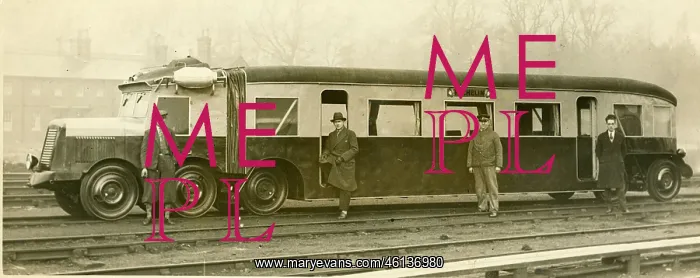 : Train with pneumatic wheels demonstrated at Bletchley : Train with pneumatic wheels demonstrated at Bletchley