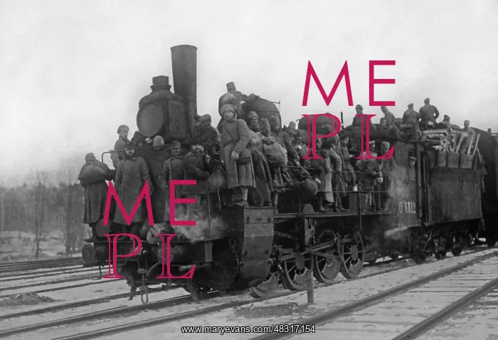 : Train with prisoners of war, 1919 : Train with prisoners of war, 1919