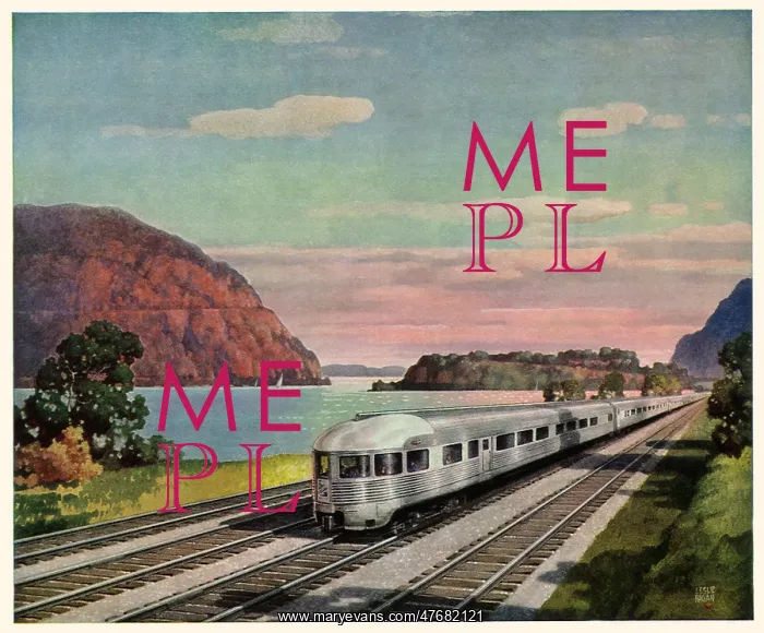 : Train Riding by a River : Train Riding by a River