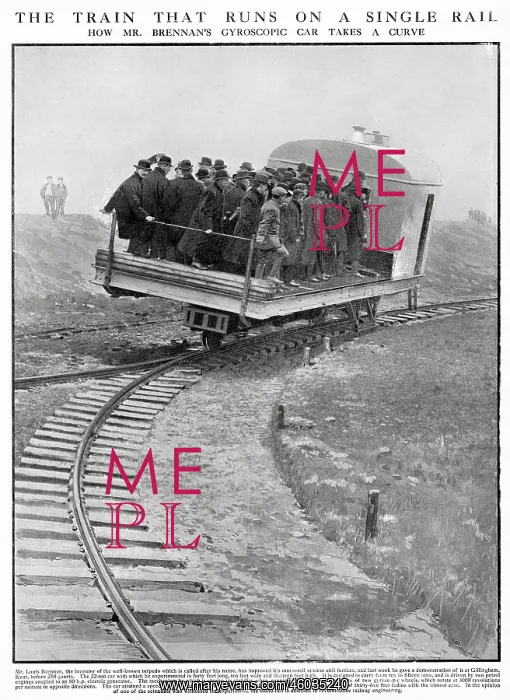 : Train that runs on a single curve, the Gyroscopic car : Train that runs on a single curve, the Gyroscopic car