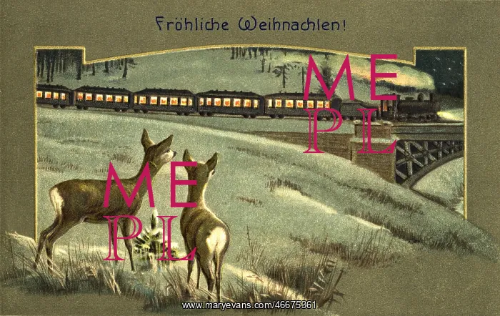 : Train in the snow at Christmas : Train in the snow at Christmas