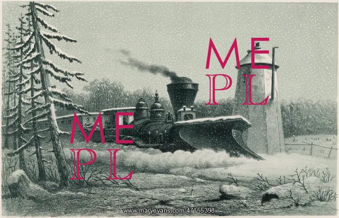 : Train with a snow plough in Canada : Train with a snow plough in Canada