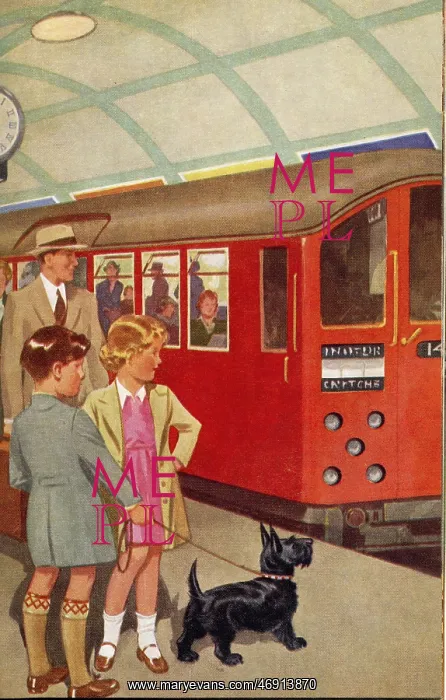 : in the train with uncle mac, 1950 - 1950s, illustration : in the train with uncle mac, 1950 - 1950s, illustration