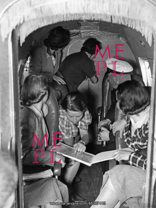 : Trained as a flight attendant with Deutsche Lufthansa, 1938 : Trained as a flight attendant with Deutsche Lufthansa, 1938