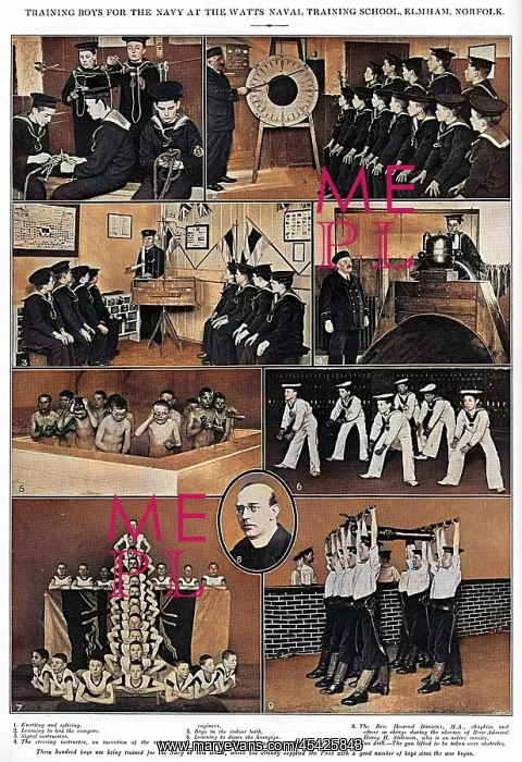 : Training boys for the navy, WW1 : Training boys for the navy, WW1