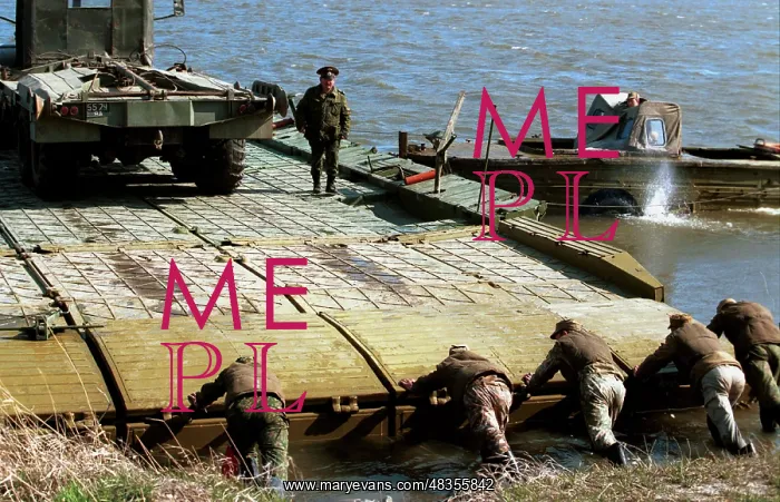 : Training to build pontoon bridge, 1999 : Training to build pontoon bridge, 1999