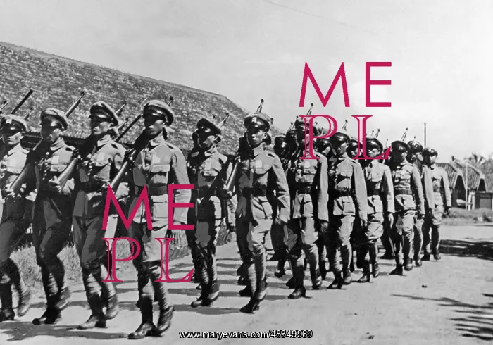 : Training of native soldiers in Indonesia, 1942 : Training of native soldiers in Indonesia, 1942