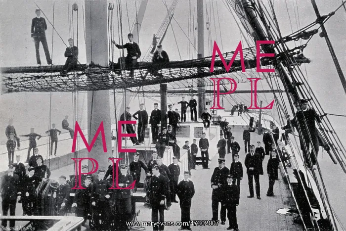  : Training Ship HMS Conway - Boys on the Upper Deck