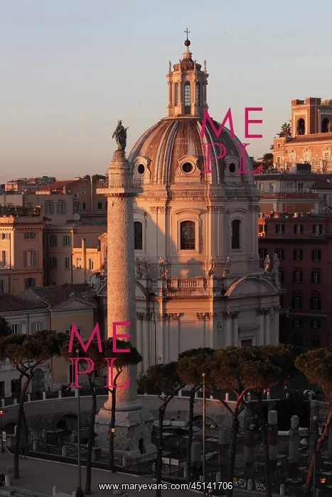 : Trajan's Column and church of Santissimo Nome : Trajan's Column and church of Santissimo Nome