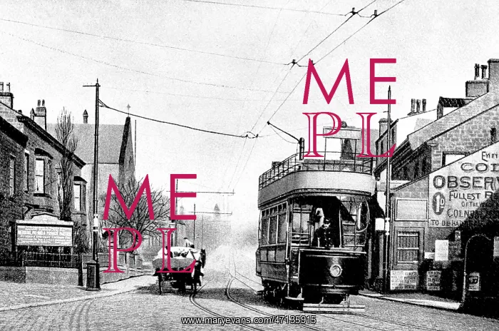  : Tram in Albert Road, Colne, early 1900s