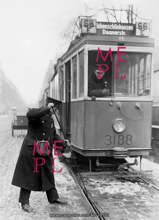 : Tram in Berlin, 1929 : Tram in Berlin, 1929