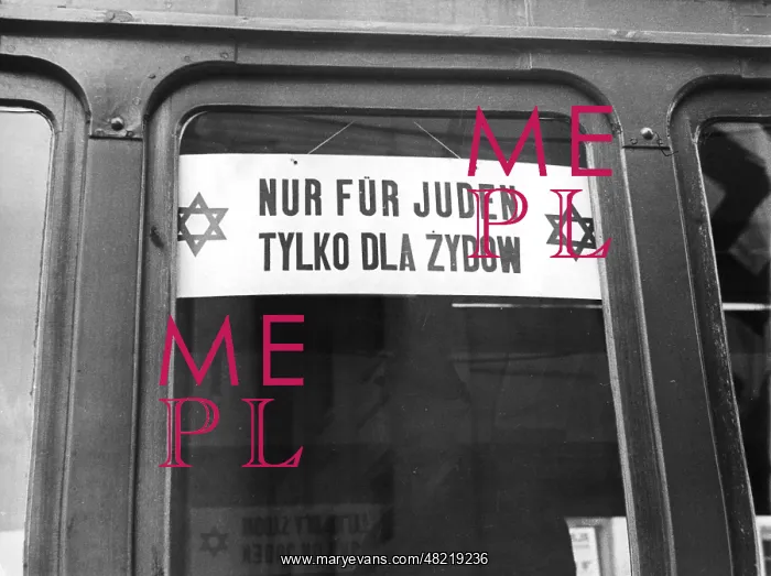 : Tram for Jews in Warsaw : Tram for Jews in Warsaw