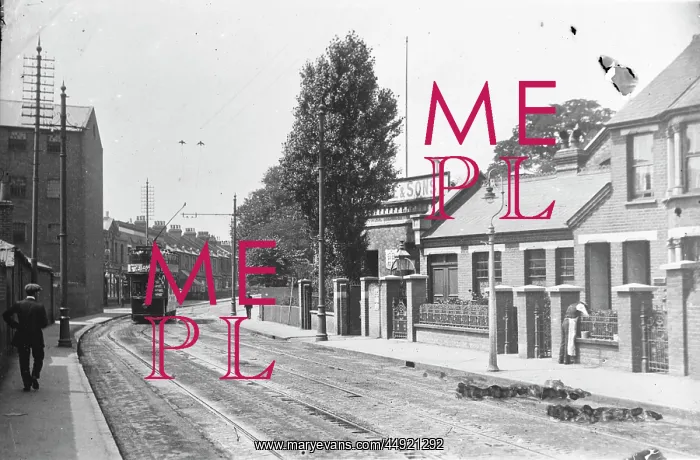 : Tram in London Road, Crayford : Tram in London Road, Crayford
