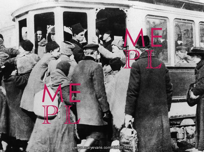 : Tram in Moscow, 1921 : Tram in Moscow, 1921