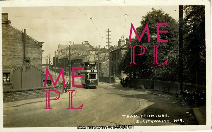: Tram Terminus, Slaithwaite, Yorkshire : Tram Terminus, Slaithwaite, Yorkshire