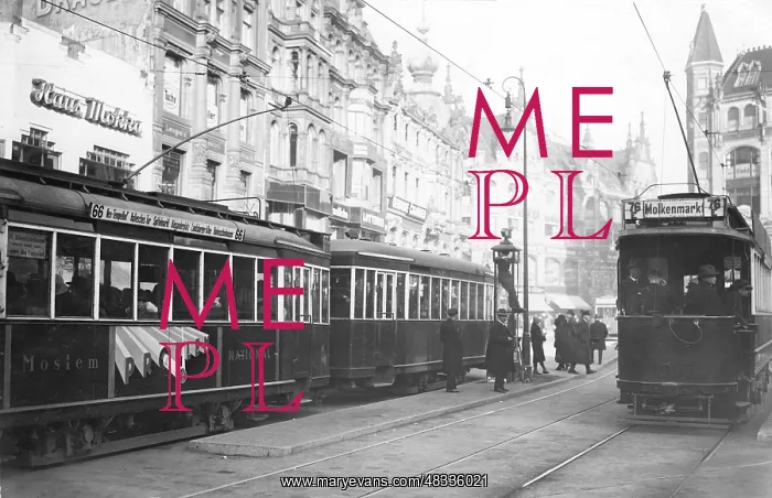 : Trams on the Spittelmarkt in Berlin, 1926