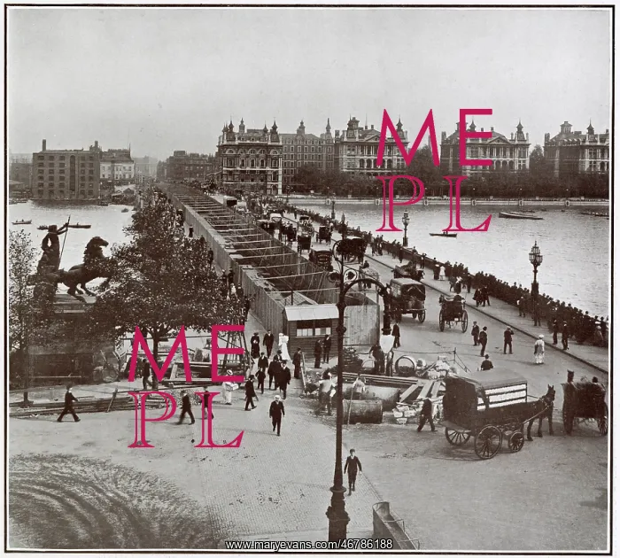  : Tramway Construction on Westminster Bridge 1906