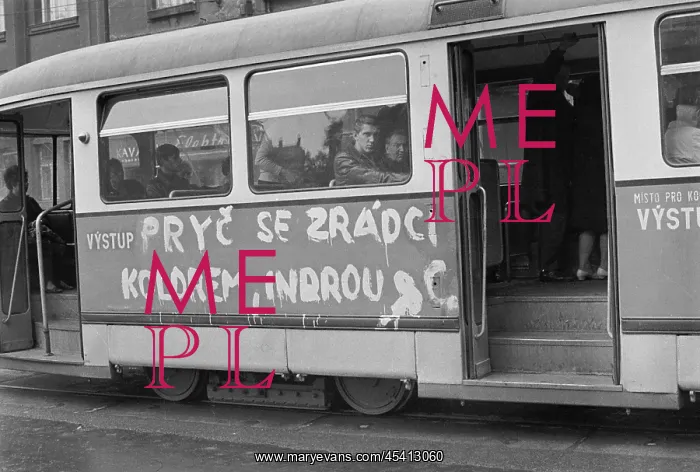 : Tramway - inscription - slogan - Ostrava : Tramway - inscription - slogan - Ostrava