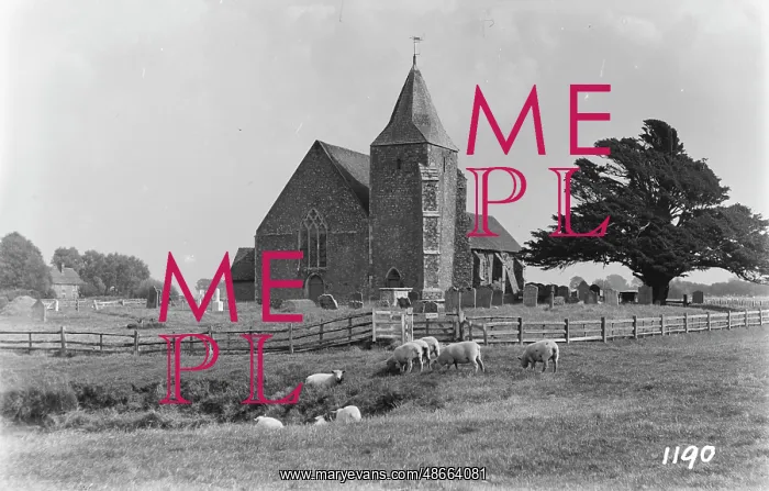 : Tranquil Churchyard Scene : Tranquil Churchyard Scene