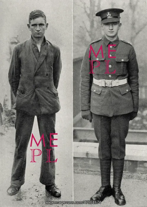 : Transformation from young tramp to soldier : Transformation from young tramp to soldier