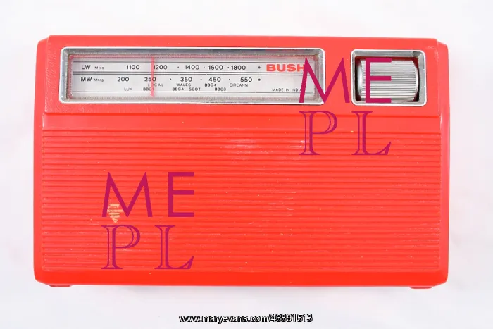 : Transistor Radio By Bush Plastic With Chrome detail 1960's : Transistor Radio By Bush Plastic With Chrome detail 1960's