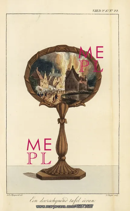 : A translucent table screen decorated with a painting : A translucent table screen decorated with a painting