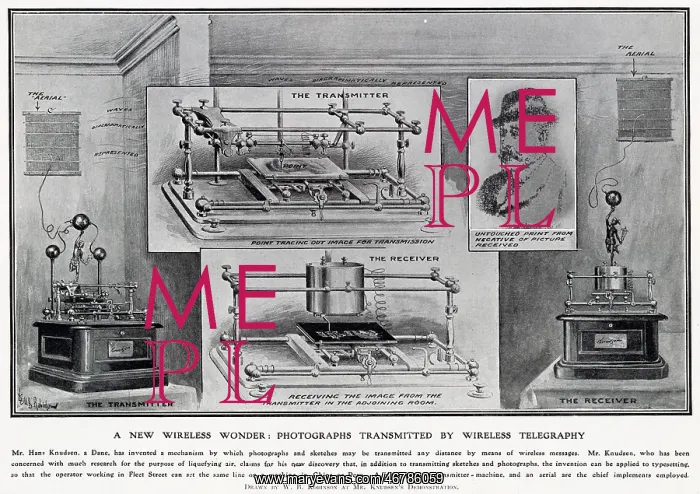 : Transmitting Images Through Wireless Telegraphy 1908 : Transmitting Images Through Wireless Telegraphy 1908